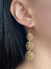 Unakite Drop Earrings - GF