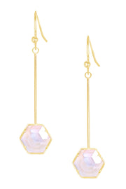 Mother Of Pearl Pendulum Drop Earrings - GF