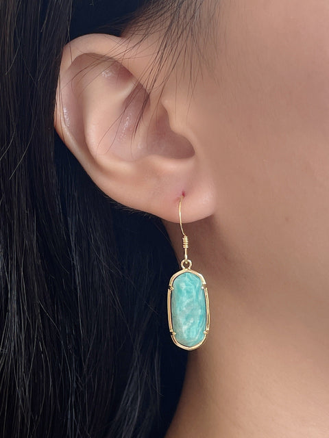 Amazonite Casey Drop Earrings - GF