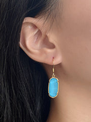 Turquoise Quartz Casey Drop Earrings - GF