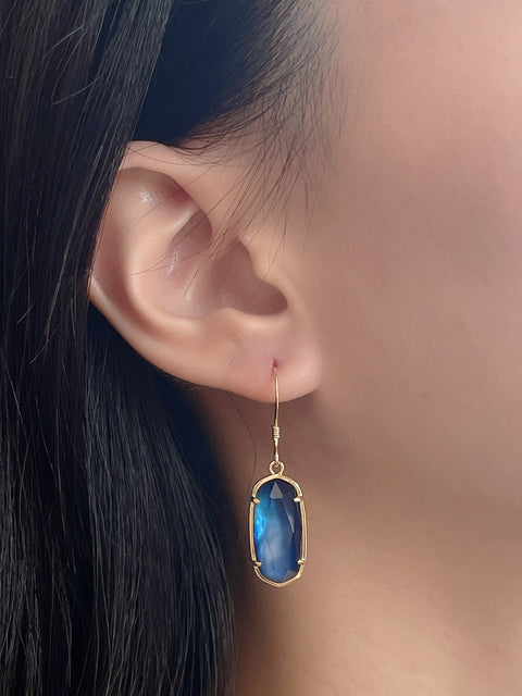 Labradorite Doublet Casey Drop Earrings - GF
