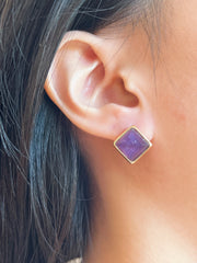 Amethyst Rachel Post Earrings - GF