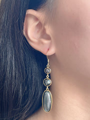 Hematite Statement Earrings - GF