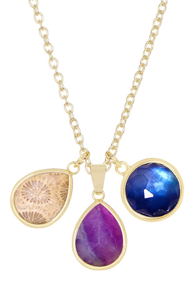 Mixed Gemstone Selena Necklace - GF