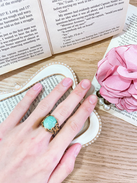 Amazonite Garden Ring In - GF