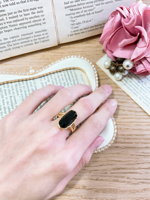 Black Onyx Casey Ring - GF