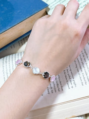 Mother Of Pearl Quartz Doublet Station Bracelet - SF