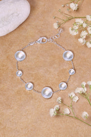 Mother Of Pearl Station Bracelet - SF