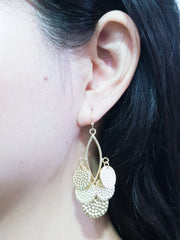 Disc Statement Drop Earrings - GF