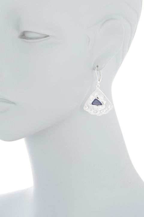 Lapis Fan Drop Earrings - SF