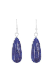 Sterling Silver & Sapphire Drop Earrings - SS