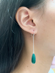 Green Onyx Kayla Drop Earrings - SF