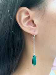Green Onyx Kayla Drop Earrings - SF