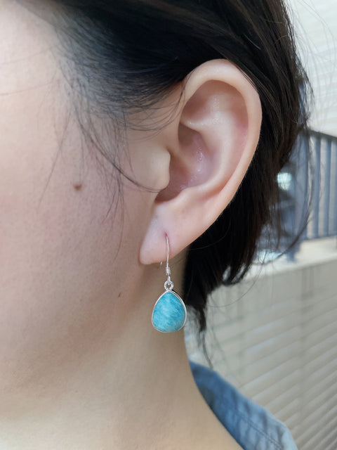 Amazonite Teardrop Earrings - SF