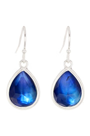 Labradorite Doublet Teardrop Earrings - SF