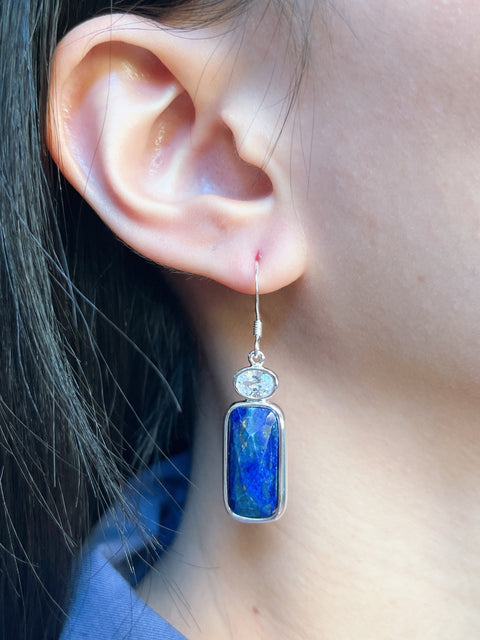 Lapis Drop Earrings - SF