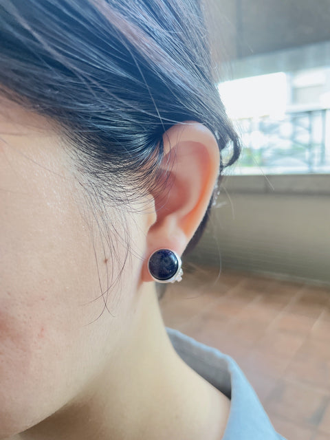 Blue Sandstone Clip On Earrings - SF