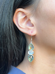 Abalone With Pearl Drop Earrings - SF