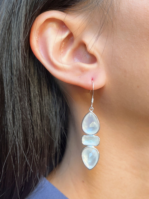 Mother Of Pearl Drop Earrings - SF