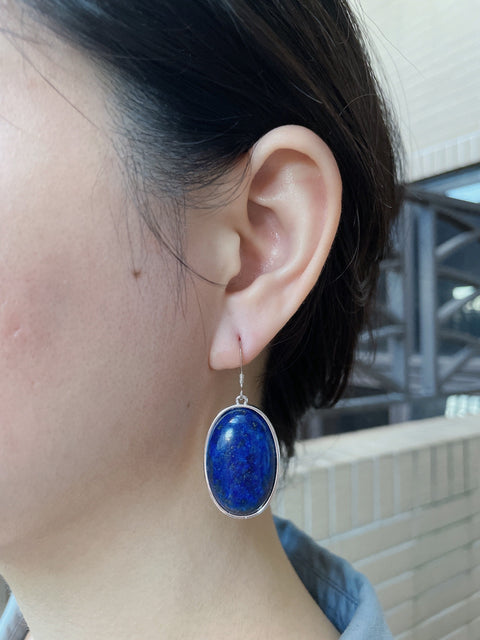 Lapis Statement Earrings - SF