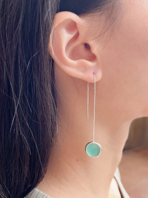 Amazonite Crystal Threader Earrings - SF