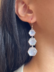 Mother Of Pearl Statement Earrings - SF