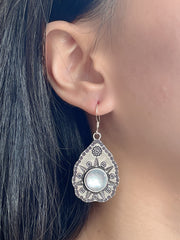 Mother Of Pearl Vintage Drop Earrings - SF
