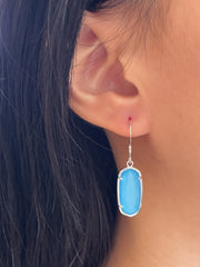 Turquoise Quartz Casey Drop Earrings - SF