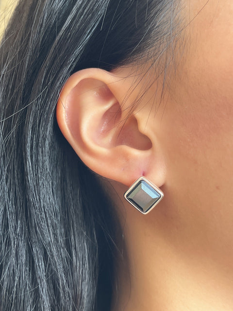 Hematite Rachel Post Earrings - SF
