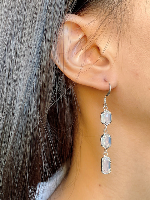 Moonstone Crystal Eva Earrings - SF