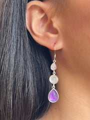 Amethyst Drop Earrings - SF