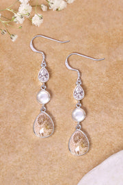 Lily Fossil Drop Earrings - SF