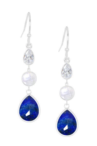 Lapis Drop Earrings - SF