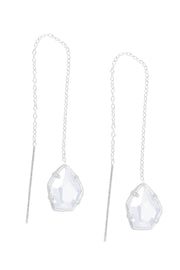 Moonstone Crystal Threader Earrings - SF