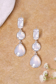 Moonstone Crystal Post Earrings - SF