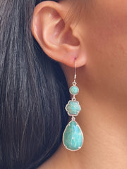 Amazonite Statement Earrings - SF