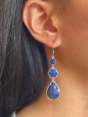 Lapis Statement Earrings - SF