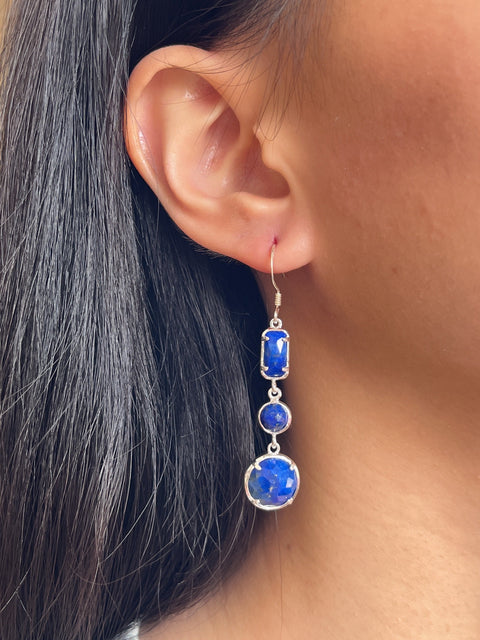 Lapis Drop Earrings - SF