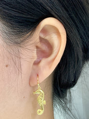 Sea Horse Drop Earrings - GF