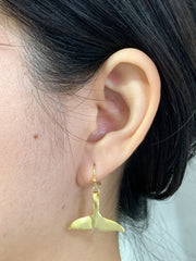 Whale Tail Drop Earrings - GF