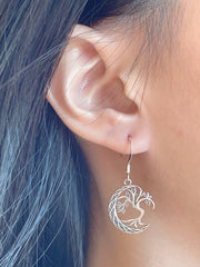 Moon & Tree Drop Earrings - SF