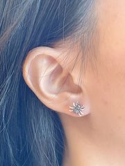 Sterling Silver Spider Post Earrings - SS