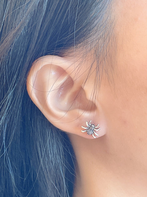 Sterling Silver Spider Post Earrings - SS