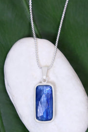 Kyanite Rectangle Pendant Necklace - SF