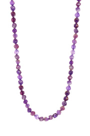 Amethyst Fancy Cut Beads Necklace - SF