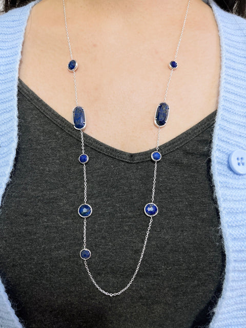 Lapis Ashley Station Necklace - SF