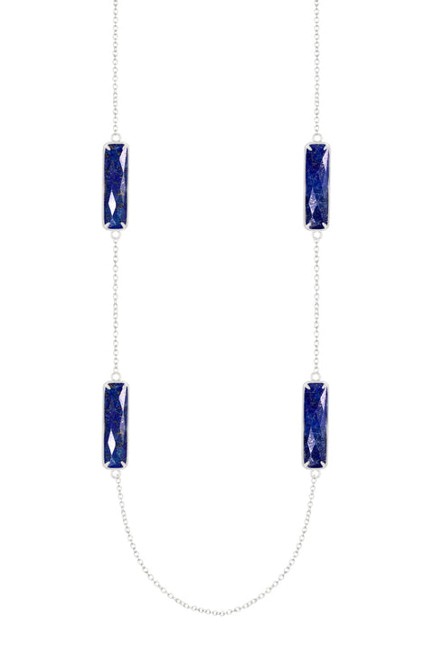 Lapis 30" Station Necklace - SF