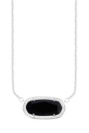 Black Onyx Pendant Necklace - SF