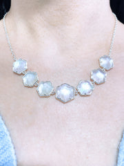 Mother Of Pearl Statement Necklace - SF