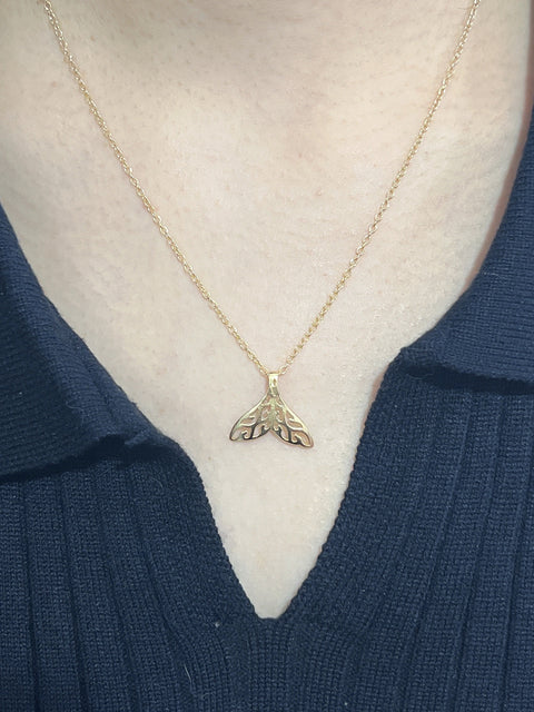 Whale Tail Pendant Necklace - GF